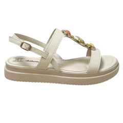 Sandália Dakota Y9281 Almeria Tule Off White