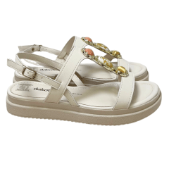 Sandália Dakota Y9281 Almeria Tule Off White