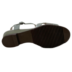 Sandália JGean DF0046 Couro Natural Verde Oliva