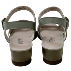 Sandália JGean DF0046 Couro Natural Verde Oliva