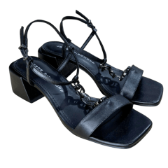 Sandália Jorge Bischoff J18163011001 Couro Natural Preto