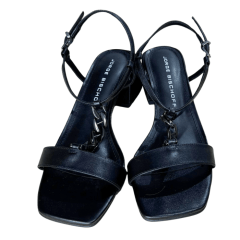 Sandália Jorge Bischoff J18163011001 Couro Natural Preto