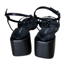 Sandália Jorge Bischoff J18163011001 Couro Natural Preto