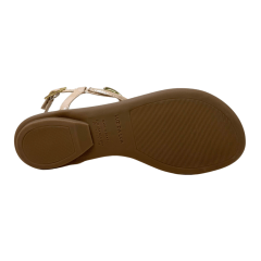 Sandália Luz da Lua 52217800 Couro Natural Puntini Bege