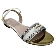 Sandália Luz da Lua 53120034 Couro Natural Saara Panna