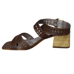 Sandália Luz da Lua 80410025 Couro Natural Atacama Ambar