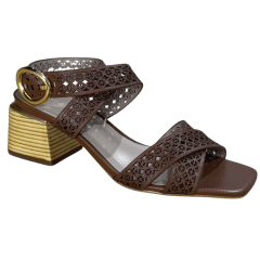 Sandália Luz da Lua 80410025 Couro Natural Atacama Ambar