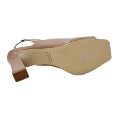 Sandália Luz da Lua 80790001 Couro Natural Verniz Bege