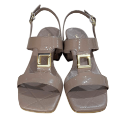 Sandália Luz da Lua 80970003 Couro Natural Verona Mousse