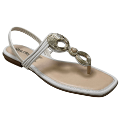 Sandália Mississipi MF012 Rasteirinha Lins Latte Off White