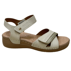 Sandália Pegada 233814-01 Couro Natural Burnished Bege