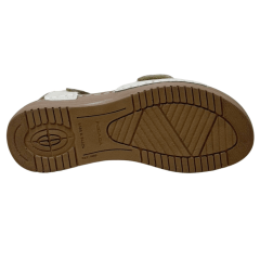 Sandália Pegada 233814-01 Couro Natural Burnished Bege