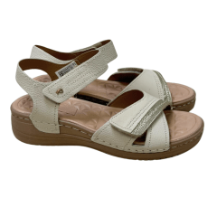 Sandália Pegada 233814-01 Couro Natural Burnished Bege