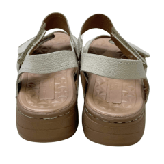 Sandália Pegada 233814-01 Couro Natural Burnished Bege