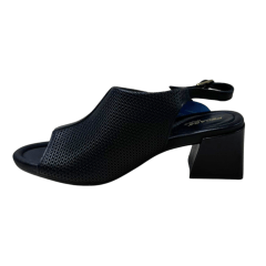Sandália Pegada 234305-03 Couro Natural Stretch Preto