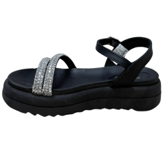 Sandália Pegada 234410-04 Papete Stretch Preto