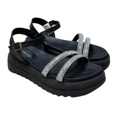 Sandália Pegada 234410-04 Papete Stretch Preto