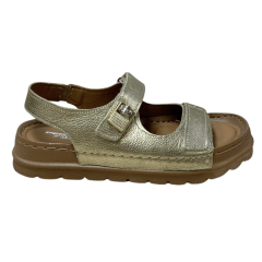 Sandália Pegada 234704-04 Couro Natural Burnished Ouro