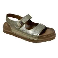 Sandália Pegada 234704-04 Couro Natural Burnished Ouro