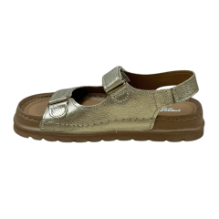 Sandália Pegada 234704-04 Couro Natural Burnished Ouro