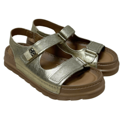 Sandália Pegada 234704-04 Couro Natural Burnished Ouro