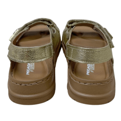 Sandália Pegada 234704-04 Couro Natural Burnished Ouro