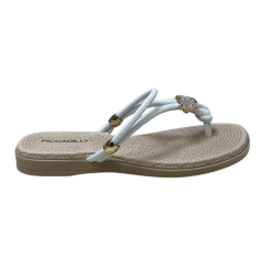 Sandália Piccadilly 513039 Rasteirinha 2 em 1 Branco