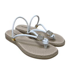Sandália Piccadilly 513039 Rasteirinha 2 em 1 Branco