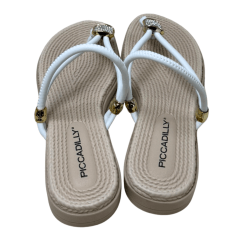 Sandália Piccadilly 513039 Rasteirinha 2 em 1 Branco