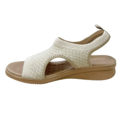 Sandália Usaflex AE2035 Tecido Tricot Vanilla