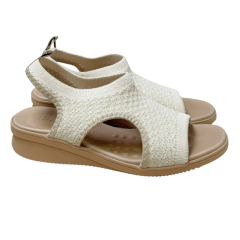 Sandália Usaflex AE2035 Tecido Tricot Vanilla