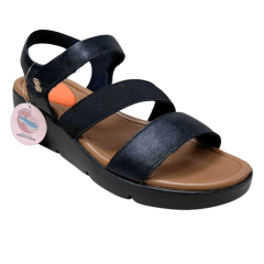Sandália Usaflex AL4301 Couro Natural Preto