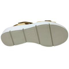 Sandália Usaflex AL4303 Couro Natural com Ajustes Creme