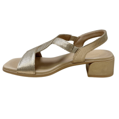 Sandália Usaflex AN2700 Couro Natural Ouro Light