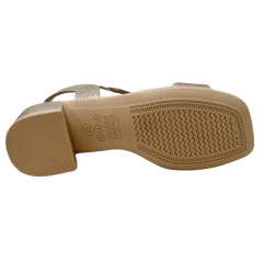 Sandália Usaflex AN2700 Couro Natural Ouro Light