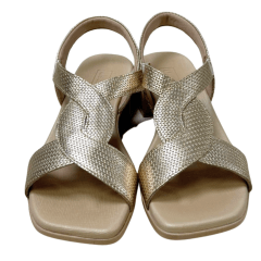 Sandália Usaflex AN2700 Couro Natural Ouro Light