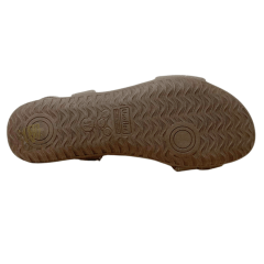 Sandália Usaflex R1804 Couro Natural Fendi Caramelo
