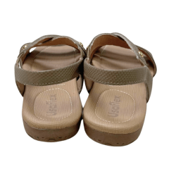 Sandália Usaflex R1804 Couro Natural Fendi Caramelo
