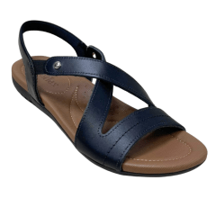 Sandália Usaflex R1804 Couro Natural Preto