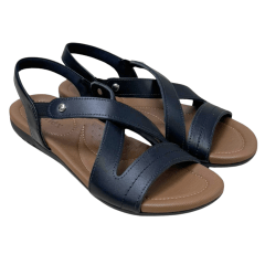 Sandália Usaflex R1804 Couro Natural Preto
