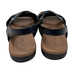 Sandália Usaflex R1804 Couro Natural Preto
