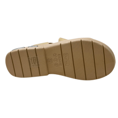 Sandália Usaflex UD1400 Couro Natural Creme