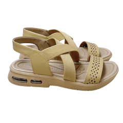 Sandália Usaflex UD1400 Couro Natural Creme