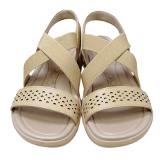 Sandália Usaflex UD1400 Couro Natural Creme