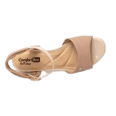 Sandália ComfortFlex 20-52402 Napa Vest Nude Numeração Especial