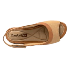 Sandália ComfortFlex 20-96404 Lycra Tresse com Velcro e proteção de Joanete