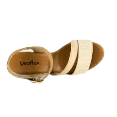Sandália Usaflex AB6109 Tecido Singapura Blush