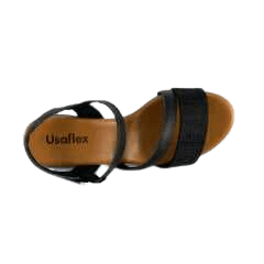 Sandália Usaflex AB6109 Tecido Singapura Preto