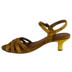 Sandália Usaflex AC4809 Couro Snake Amarelo Queimado