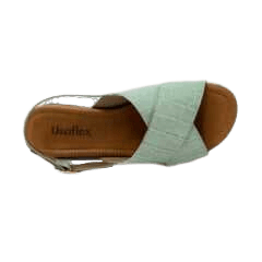 Sandália Usaflex AE1806 Couro legítimo com Textura Croco